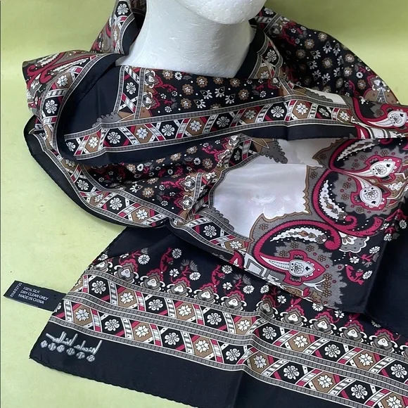New Nicole Miller Multicolored Silk Scarf Wrap